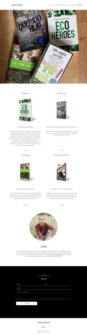 Web Design Example: Complete Website of Carlos Fresneda